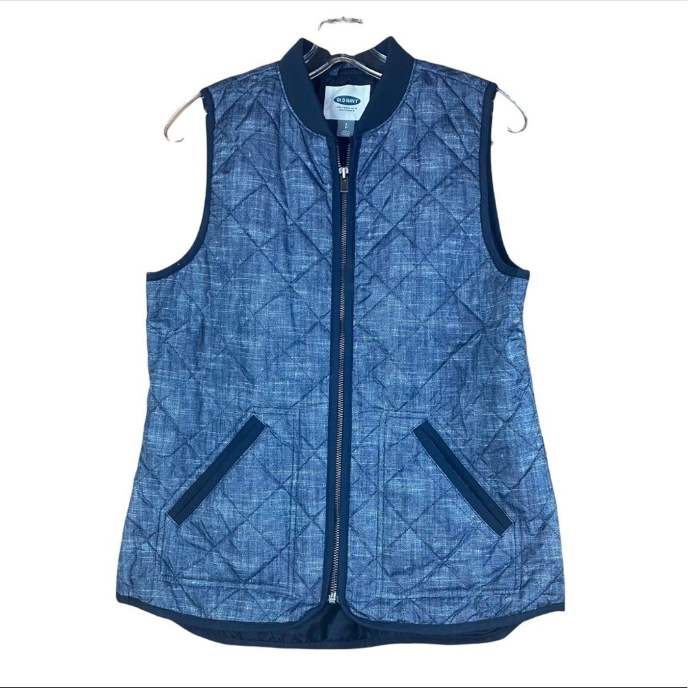 Gap Vest In Quilted Blue